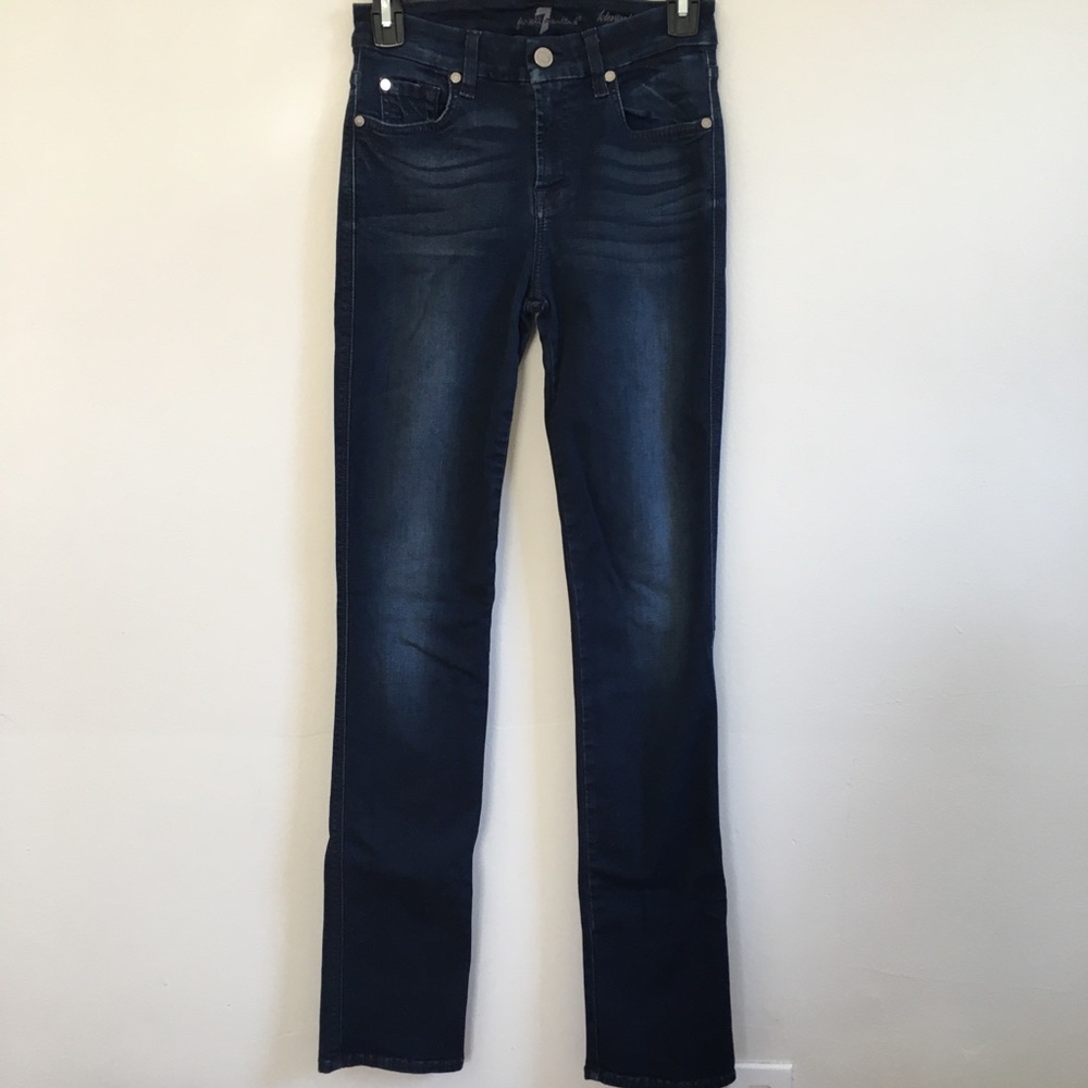 7 For All Mankind Kimmie Dark Wash Straight Leg Jeans Size 26